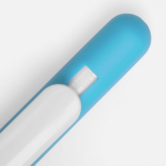 Ручка шариковая Swiper Soft Touch, голубая с белым фото 