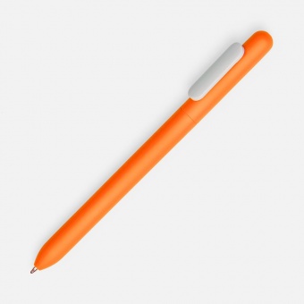 Ручка шариковая Swiper Soft Touch, неоново-оранжевая с белым фото 