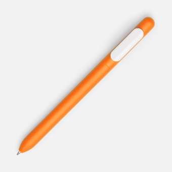 Ручка шариковая Swiper Soft Touch, неоново-оранжевая с белым фото 