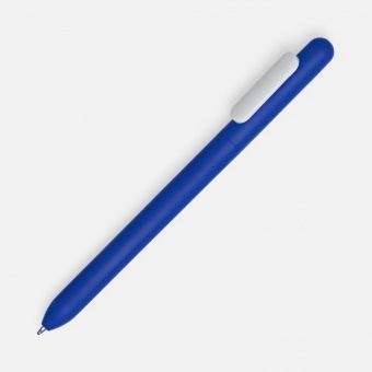 Ручка шариковая Swiper Soft Touch, синяя с белым фото 