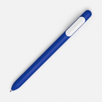 Ручка шариковая Swiper Soft Touch, синяя с белым фото 