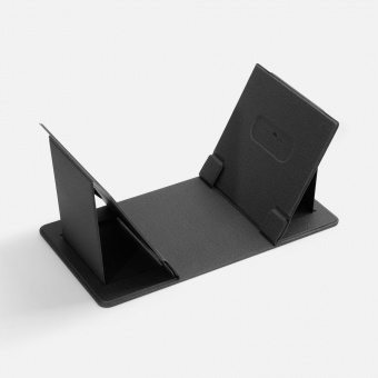 Складной стол для ноутбука с беспроводной зарядкой Kickstand Table, серый фото 