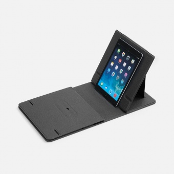 Складной стол для ноутбука с беспроводной зарядкой Kickstand Table, серый фото 