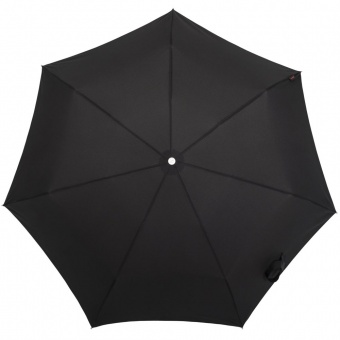 Складной зонт Alu Drop, 3 сложения, 7 спиц, автомат, черный фото 