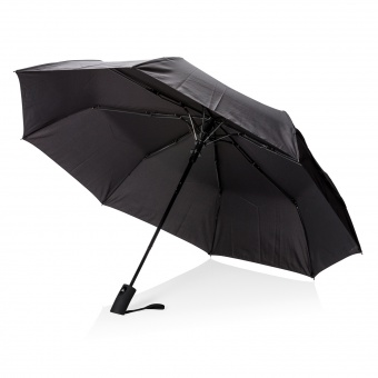 Складной зонт-полуавтомат Deluxe 21”, черный фото 