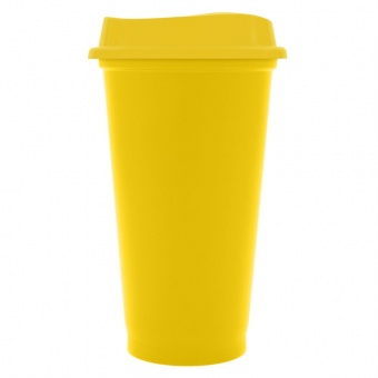 Стакан с крышкой Color Cap, желтый фото 