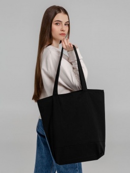 Сумка для покупок на молнии Shopaholic Zip, черная фото 