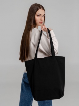Сумка для покупок на молнии Shopaholic Zip, черная фото 