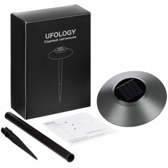 Светильник на солнечной батарее Ufology, темно-серый (графит) фото 