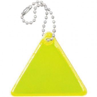 Светоотражатель Spare Care, треугольник, желтый неон фото 