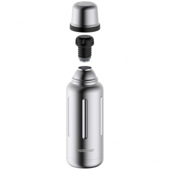 Термос Flask 1000, вакуумный, стальной матовый фото 