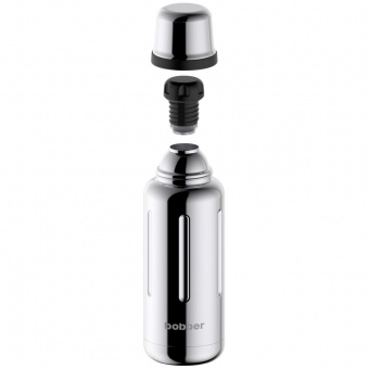 Термос Flask 1000, вакуумный, стальной зеркальный фото 
