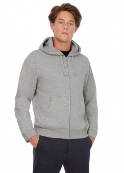 Толстовка мужская Hooded Full Zip серый меланж фото 6