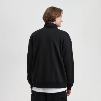 Толстовка на молнии унисекс FLOW, черная, размер 3XL/4XL фото 