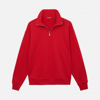 Толстовка на молнии унисекс FLOW, красная, размер 3XL/4XL фото 