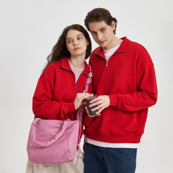 Толстовка на молнии унисекс FLOW, красная, размер 3XL/4XL фото 
