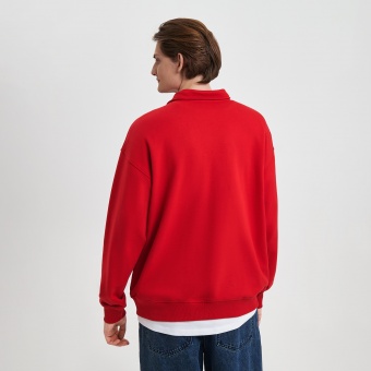 Толстовка на молнии унисекс FLOW, красная, размер 3XL/4XL фото 