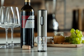 Винный набор Wine Diesel, серебристый фото 