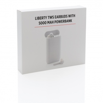 Внешний аккумулятор с наушниками TWS Liberty, 5000 мАч фото 