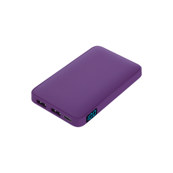 Внешний аккумулятор с подсветкой Ancor 5000 mAh, фиолетовый фото 