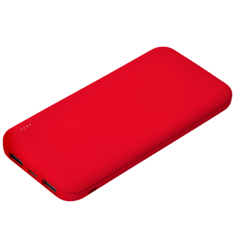 Внешний аккумулятор с подсветкой Luce 10000 mAh, красный фото 