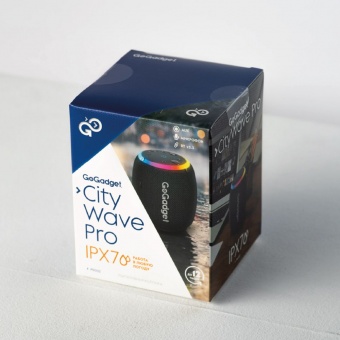 Водонепроницаемая колонка с подсветкой CityWave Pro, черная фото 
