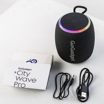 Водонепроницаемая колонка с подсветкой CityWave Pro, черная фото 