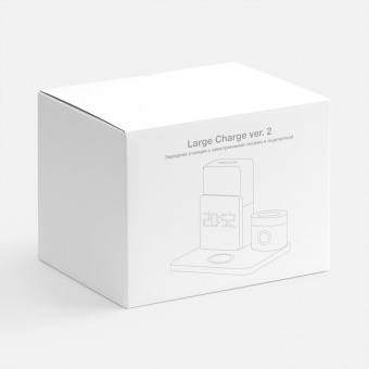Зарядная станция с часами и подсветкой Large Charge ver.2, серая фото 