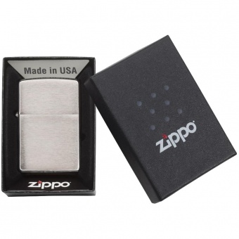 Зажигалка Zippo Classic Brushed, серебристая фото 