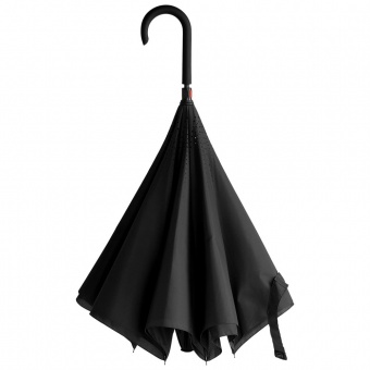 Зонт наоборот Style, трость, черный фото 