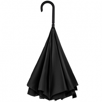 Зонт наоборот Style, трость, черный фото 