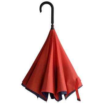 Зонт наоборот Style, трость, сине-красный фото 