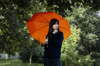 Зонт складной Basic, оранжевый фото 