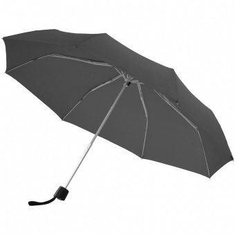 Зонт складной Fiber Alu Light, черный фото 
