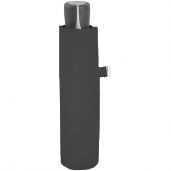 Зонт складной Fiber Alu Light, черный фото 