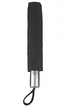Зонт складной Fiber, черный фото 