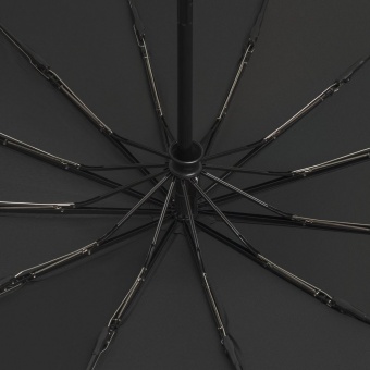 Зонт складной Fiber Magic Major с кейсом, черный фото 