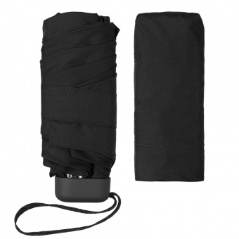 Зонт складной Five, черный, без футляра фото 
