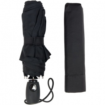 Зонт складной Unit Comfort, черный фото 