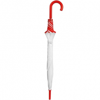 Зонт-трость Unit White, белый с красным фото 