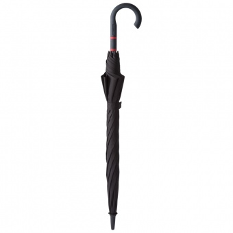 Зонт-трость с цветными спицами Color Style, красный с черной ручкой фото 