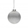Елочный шар Finery Gloss, 8 см, глянцевый серебристый с глиттером фото 2
