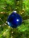 Елочный шар Finery Gloss, 8 см, глянцевый синий фото 4