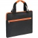 Конференц-сумка Unit Сontour, черная с оранжевой отделкой фото 1