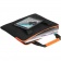 Конференц-сумка Unit Сontour, черная с оранжевой отделкой фото 5