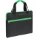 Конференц-сумка Unit Сontour, черная с зеленой отделкой фото 1