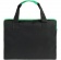 Конференц-сумка Unit Сontour, черная с зеленой отделкой фото 7