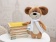 Мягкая игрушка Beastie Toys, собачка с белым шарфом фото 2