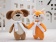 Мягкая игрушка Beastie Toys, собачка с белым шарфом фото 4