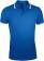 Рубашка поло мужская Pasadena Men 200 с контрастной отделкой, ярко-синяя с белым фото 1